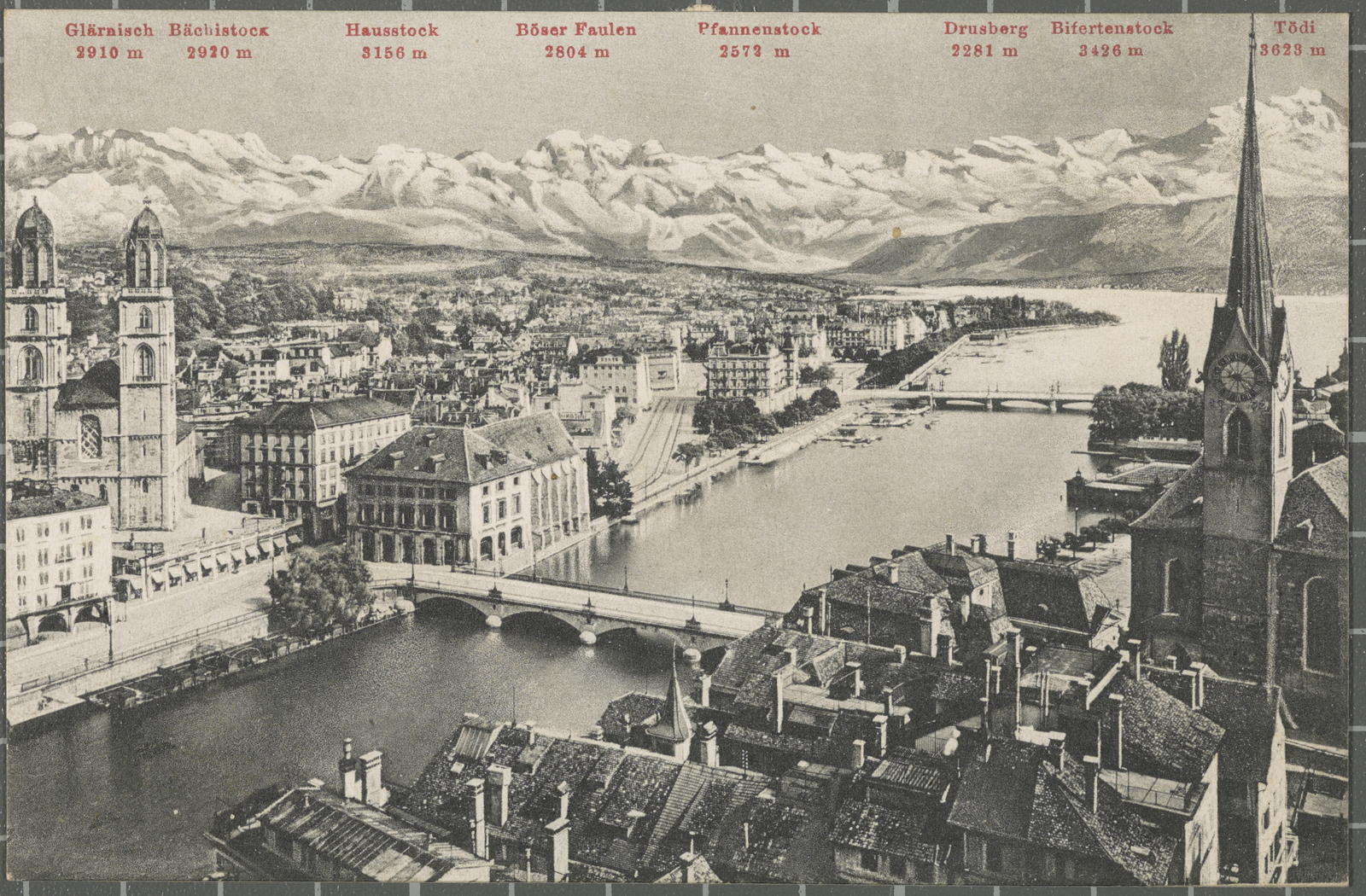 Desconegut, 647 Zürich und die Alpen