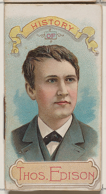 W. Duke, Sons & Co., History of Thomas Alva Edison, from the Histories of Poor Boys and Famous People series of booklets (N79) for Duke brand cigarettes