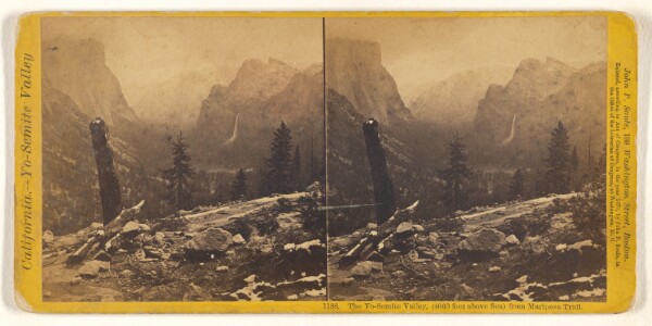 John P. Soule, The Yo-Semite Valley, (4060 feet above sea) from Mariposa Trail.