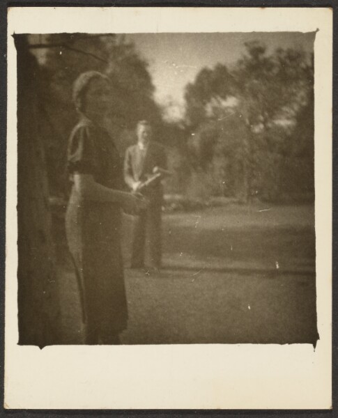 Louis Fleckenstein, [Woman and Man in Park]