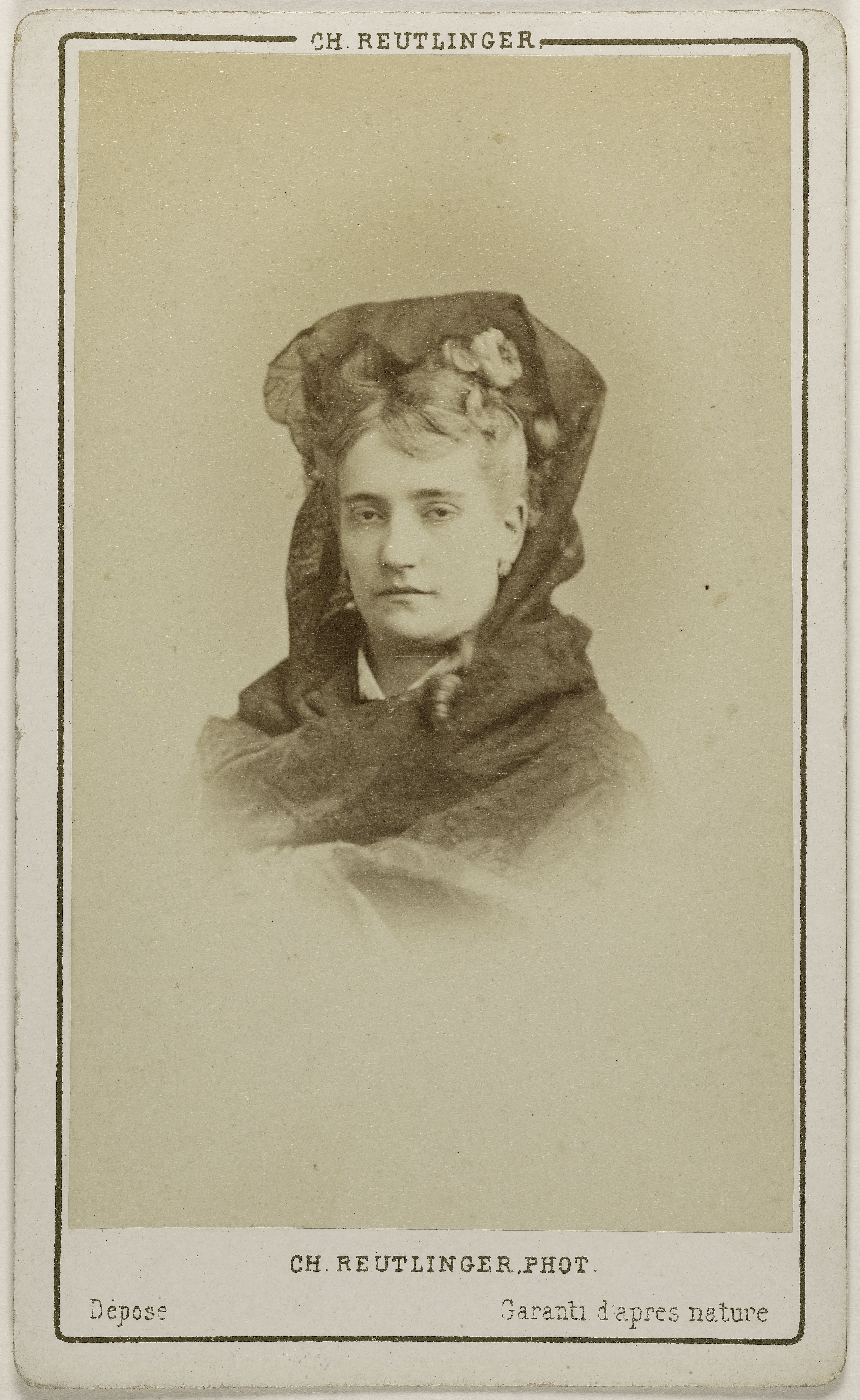Charles Reutlinger, Portrait de mademoiselle de Belly, (actrice)