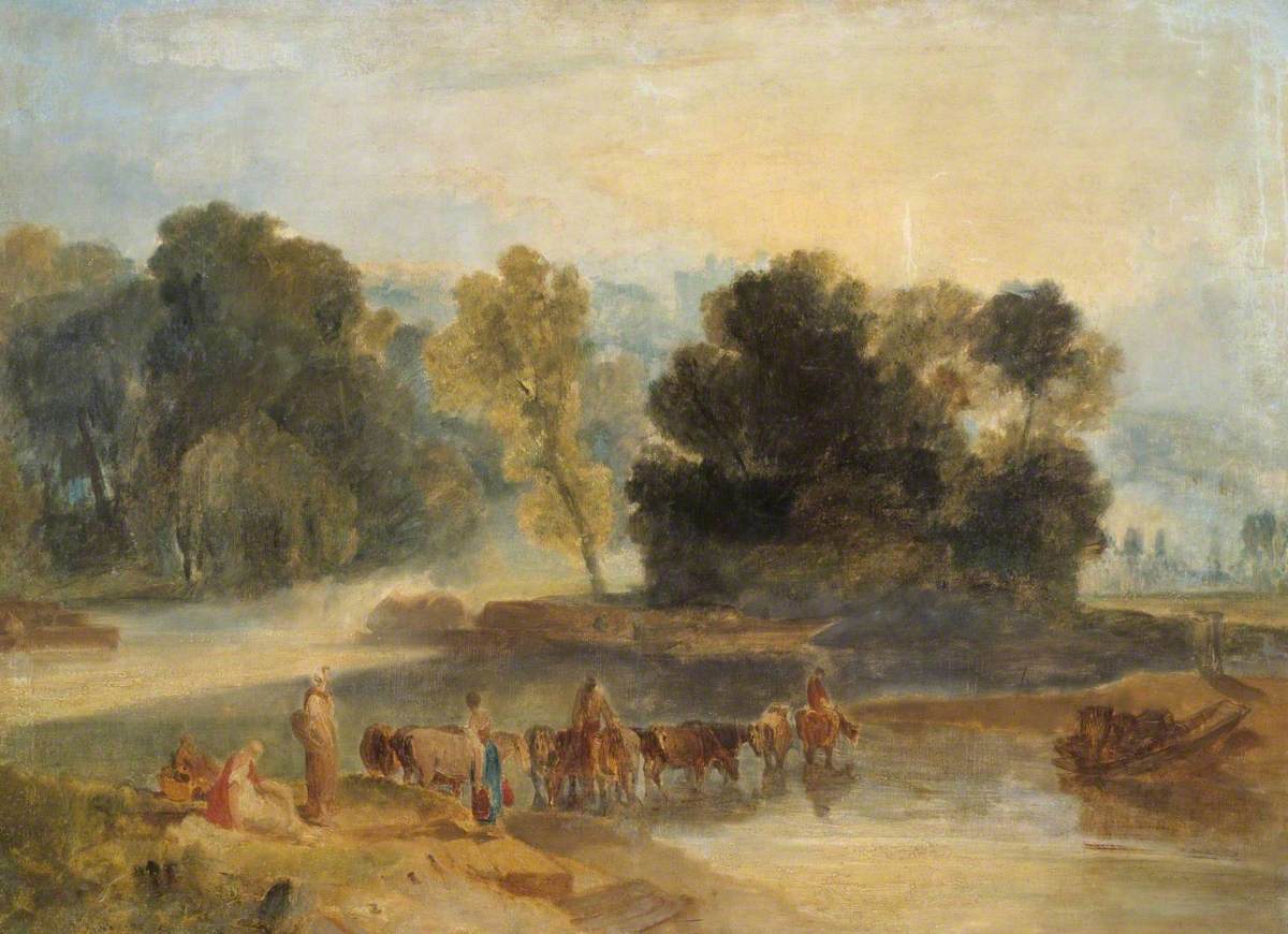 J. M. W. Turner, Men with Horses Crossing a River