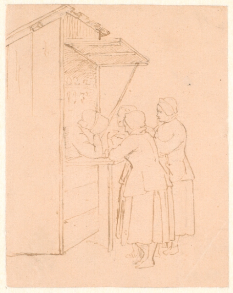 Wilhelm Marstrand, Svenske bondekoner ved en handelsbod