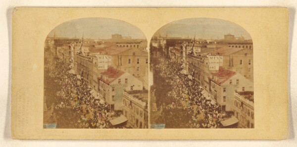 William England, The Atlantic Telegraph Jubilee, New York. View of the Procession in its progress up the Broadway