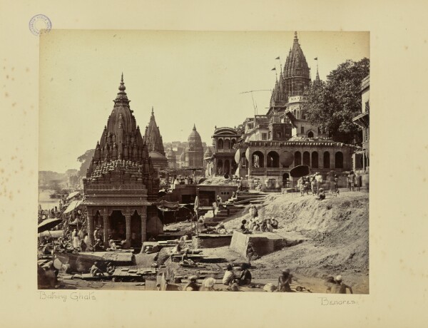 Samuel Bourne, Benares; "Vishnu Pud" and Other Temples near the Burning Ghat