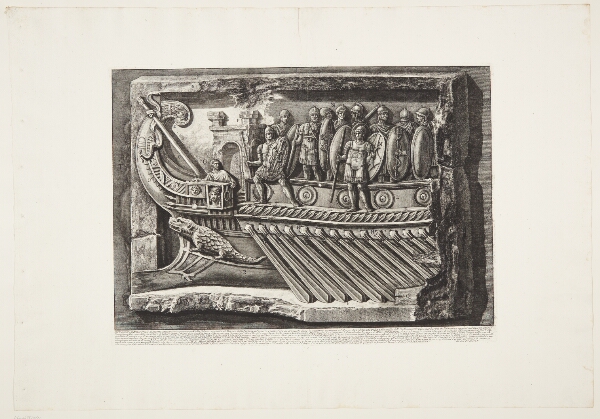 Giovanni Battista Piranesi, Marmorrelief med en trireme, fra Fortuna-templet i Praeneste