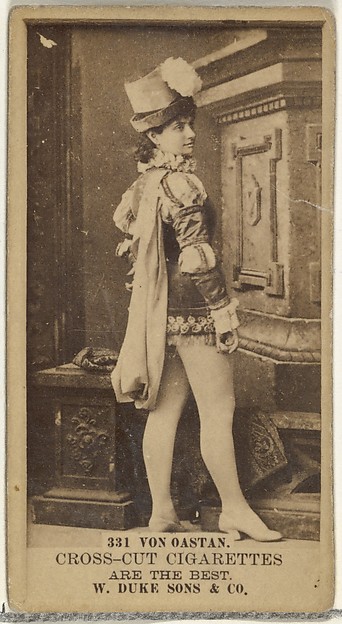 W. Duke, Sons & Co., Card Number 331, Von Oastan, from the Actors and Actresses series (N145-3) issued by Duke Sons & Co. to promote Cross Cut Cigarettes