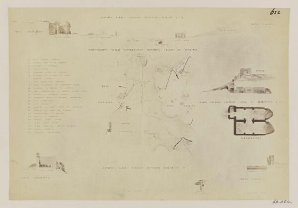 Parker, John Henry, Gates, Porta Capena - Plan and Section of the Valley between the Aventine and Caelian, shewing the site of the Porta Capena