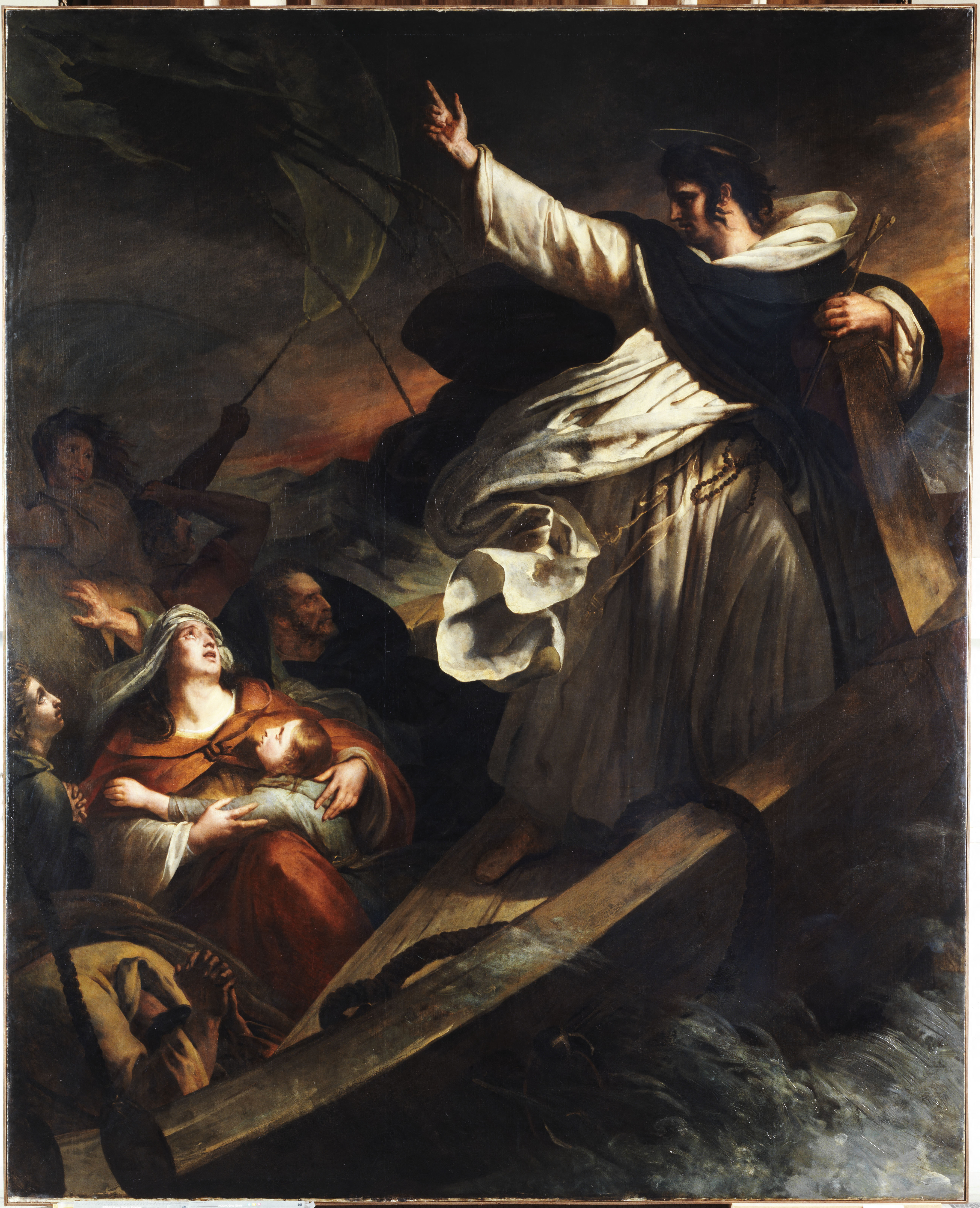 Ary Scheffer, Saint Thomas d'Aquin prêchant la confiance en Dieu pendant la tempête
