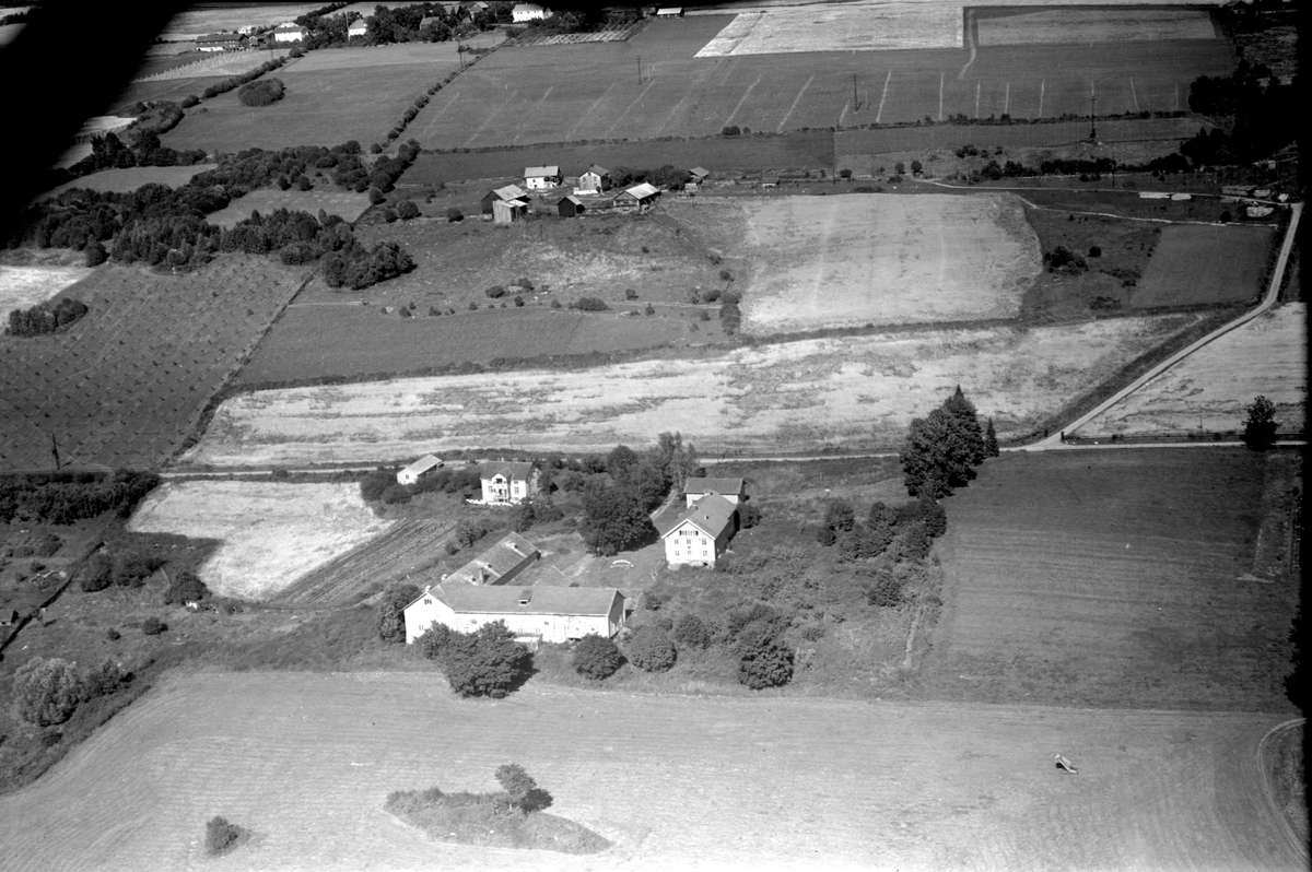 Anno Domkirkeodden, Flyfoto av Fjeldstad nedre, Ring, Ringsaker.