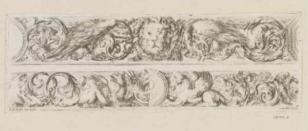 Stefano della Bella, Ornamenti di fregi e fogliami