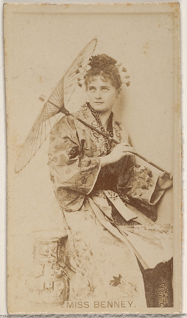 Allen & Ginter, Miss Benney, from the Actors and Actresses series (N45, Type 8) for Virginia Brights Cigarettes