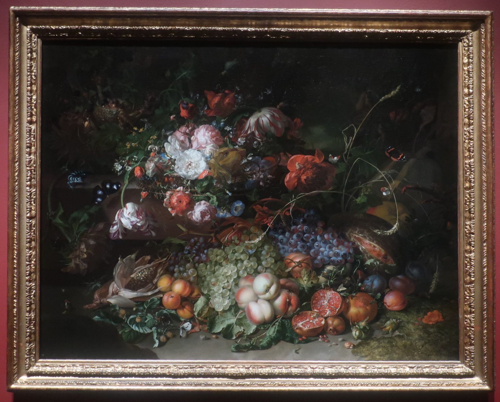 Rachel Ruysch, Flowers and fruit in a forest