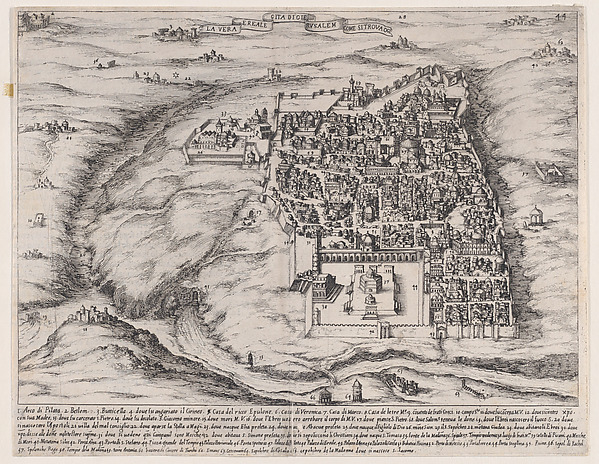 Jacques Callot, Plate 36, from "Trattato delle Piante & Immagini de Sacri Edifizi di Terra Santa" (Treatise of the Plans & Images of the Sacred Buildings of the Holy Land)