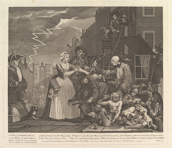 William Hogarth, A Rake's Progress, Plate 4