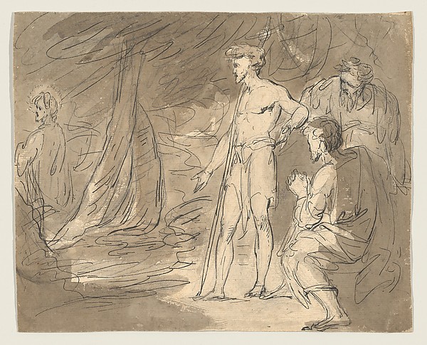William Hamilton, John the Baptist and two men, with Christ