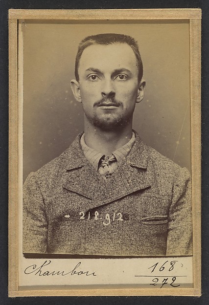 Alphonse Bertillon, Chambon. Raoul. 20 ans, né le 3/7/73 à Valréas (Vaucluse). Graveur. Anarchiste. 26/5/94.