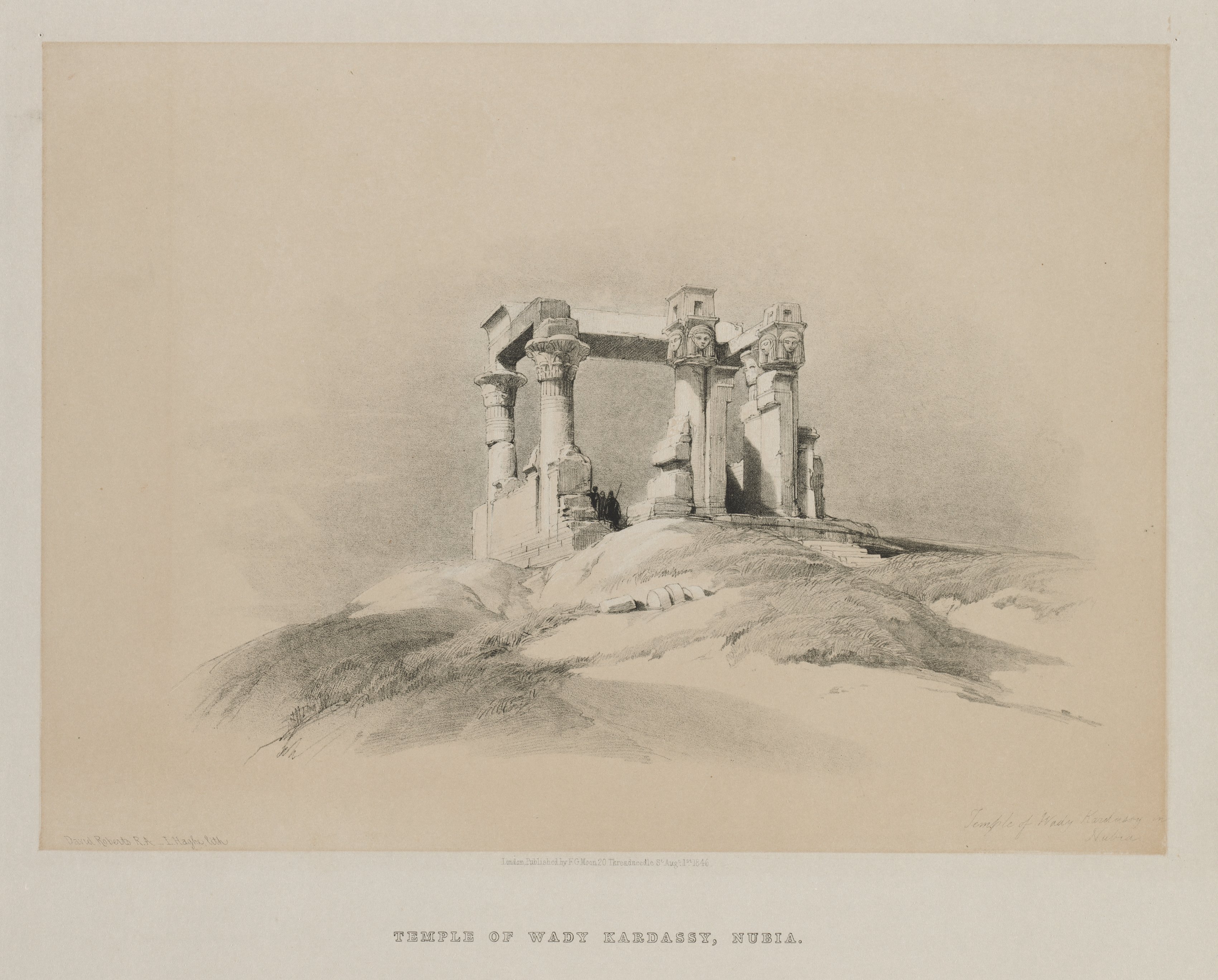 Louis Haghe, Egypt and Nubia, Volume I: Temple of Wady Kardassy in Nubia