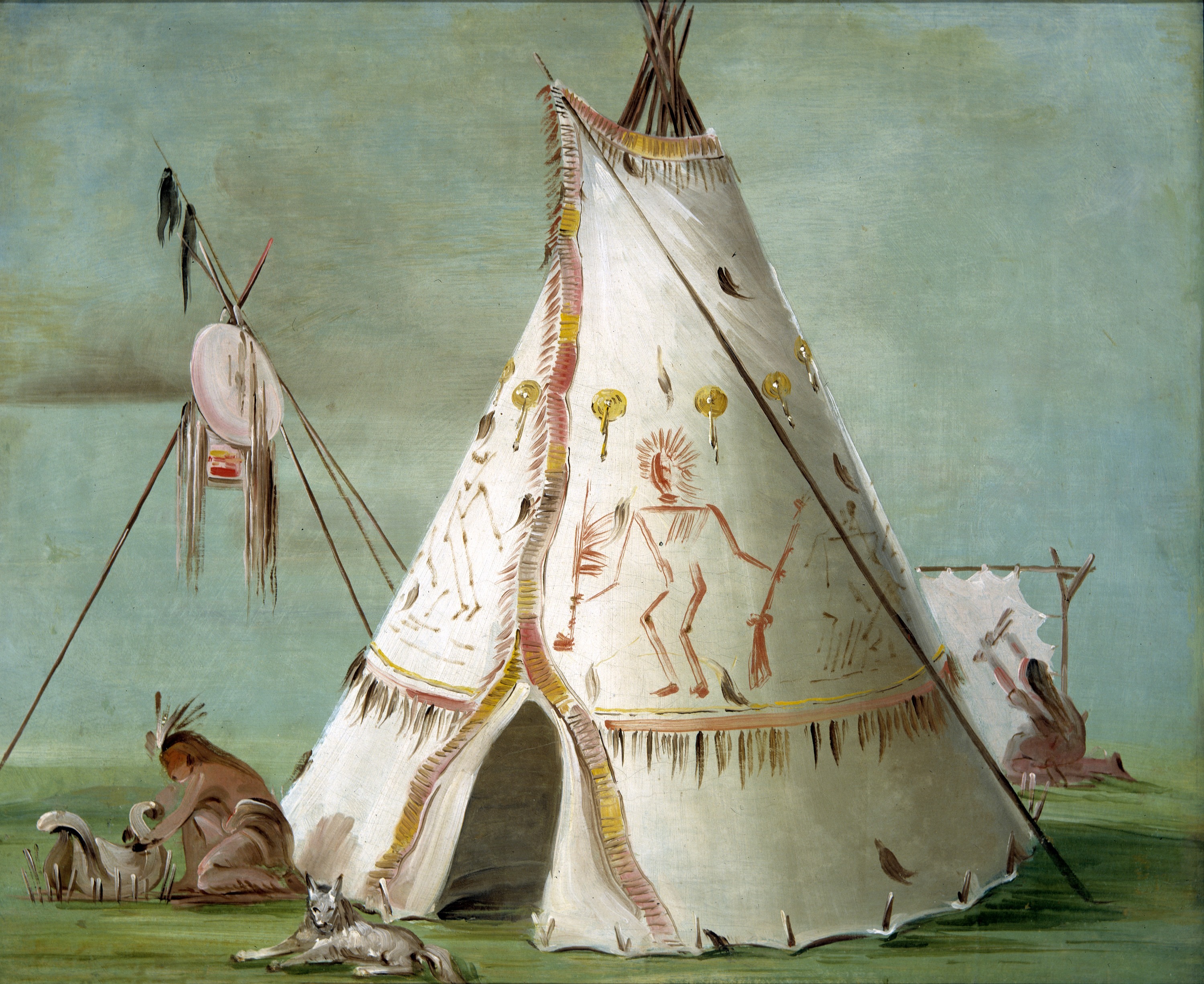 George Catlin, Crow Lodge of Twenty-five Buffalo Skins