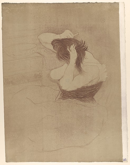 Henri de Toulouse-Lautrec, Combing Hair, from "Elles"