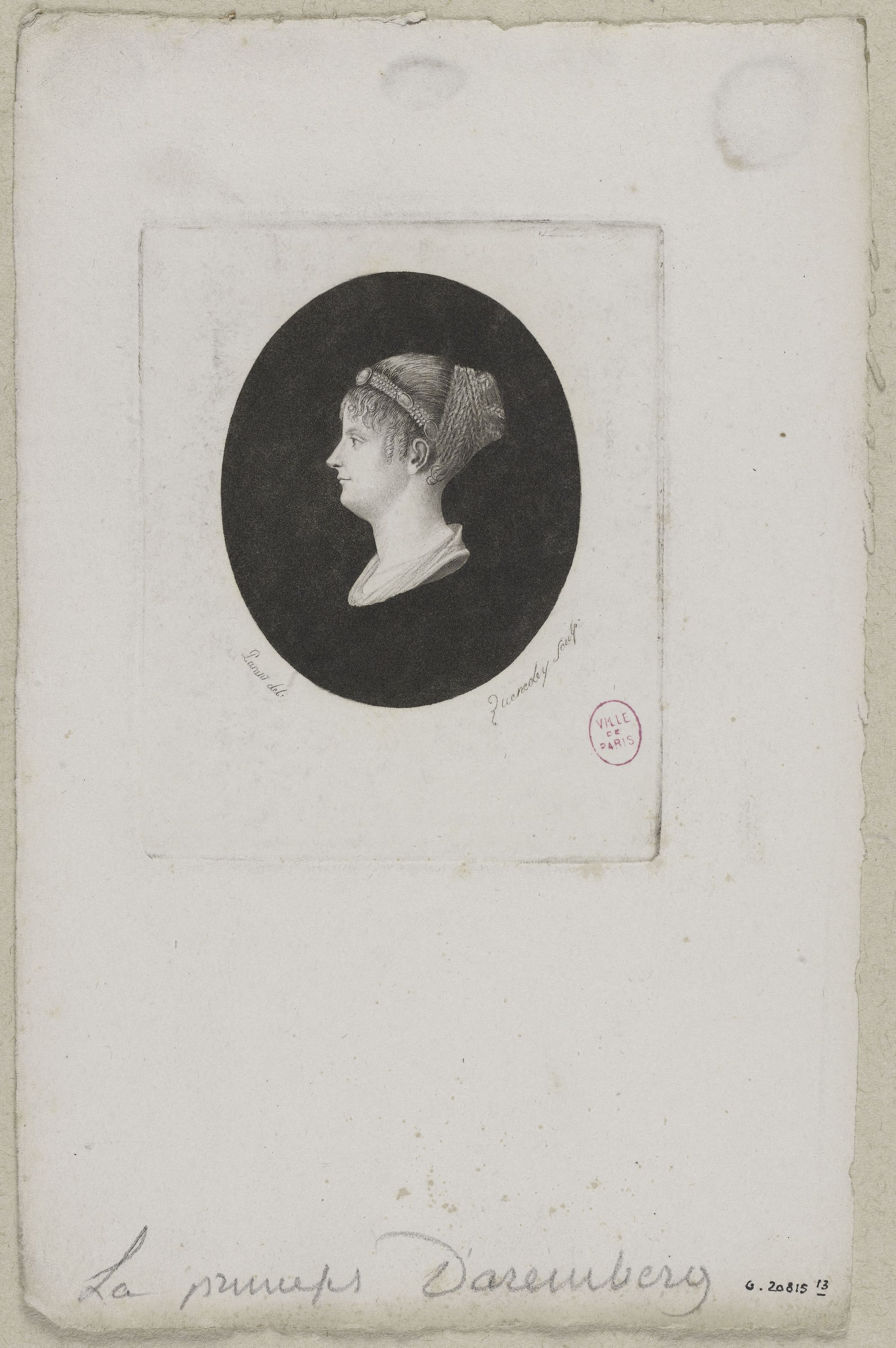 Edmé Quenedey, Portrait de la Princesse d'Aremberg