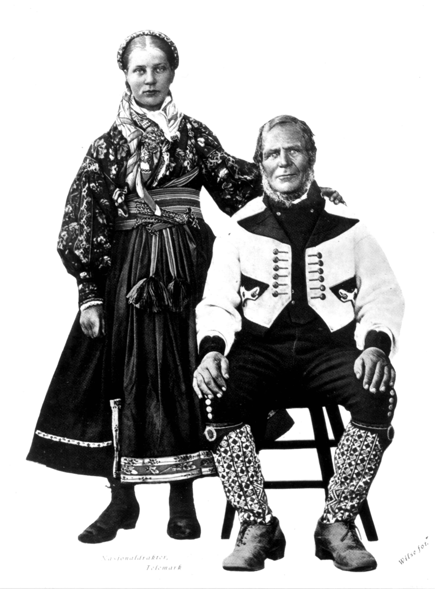 Anders Beer Wilse, Kvinne- og mannsdrakt, Telemark