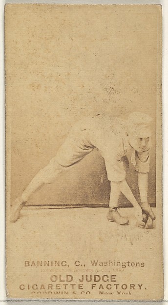 Goodwin & Company, James "Jim" M. Banning, Catcher, Washington Nationals, from the Old Judge series (N172) for Old Judge Cigarettes