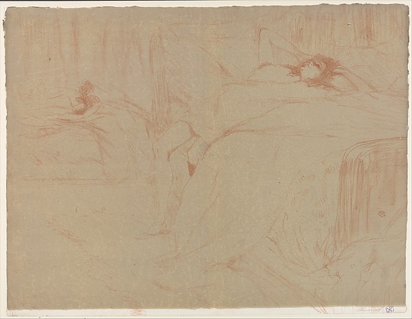 Henri de Toulouse-Lautrec, Collapsed on the Bed, from "Elles"