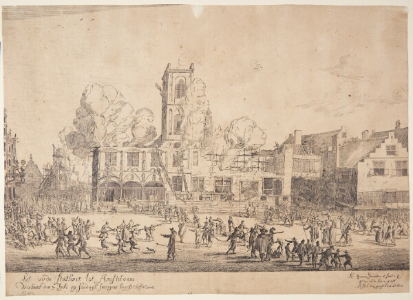 Reinier Zeeman, Branden i det game rådhus i Amsterdam