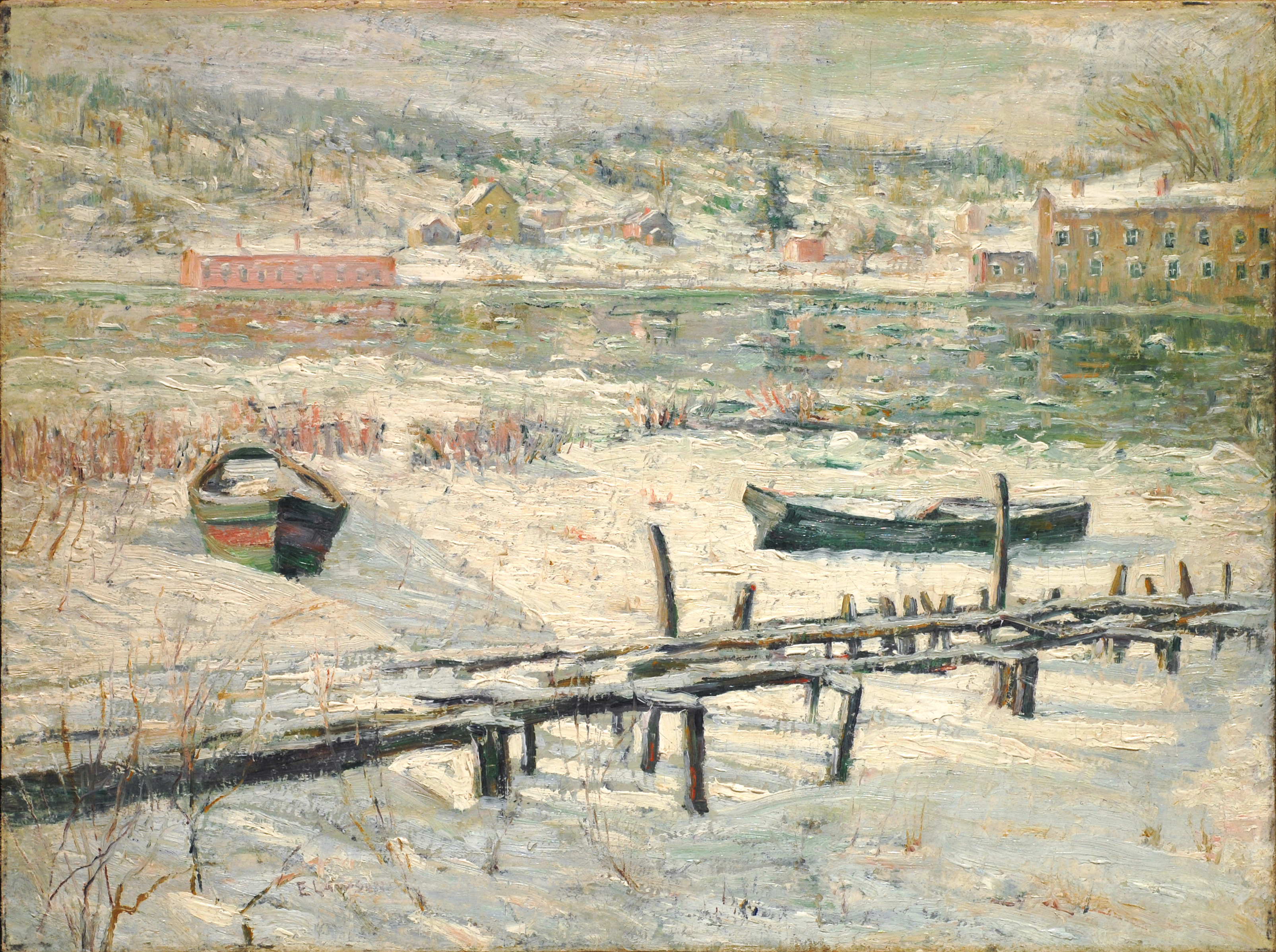 Ernest Lawson, Harlem River in Winter