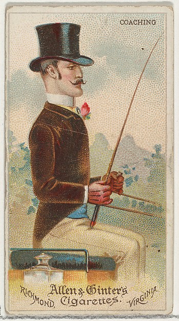 Allen & Ginter, Coaching, from World's Dudes series (N31) for Allen & Ginter Cigarettes