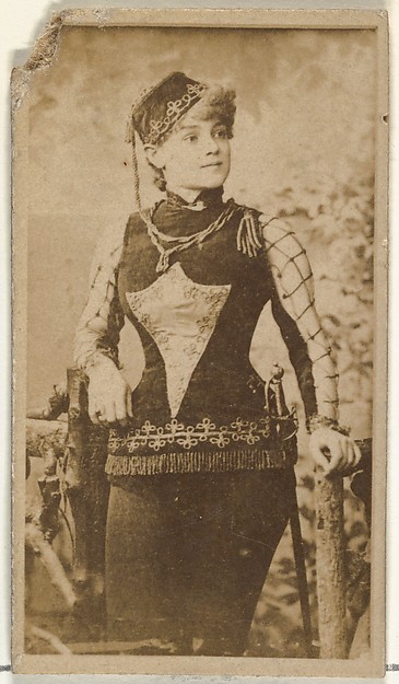 W. Duke, Sons & Co., [Actress wearing fez], from the Actors and Actresses series (N145-8) issued by Duke Sons & Co. to promote Duke Cigarettes