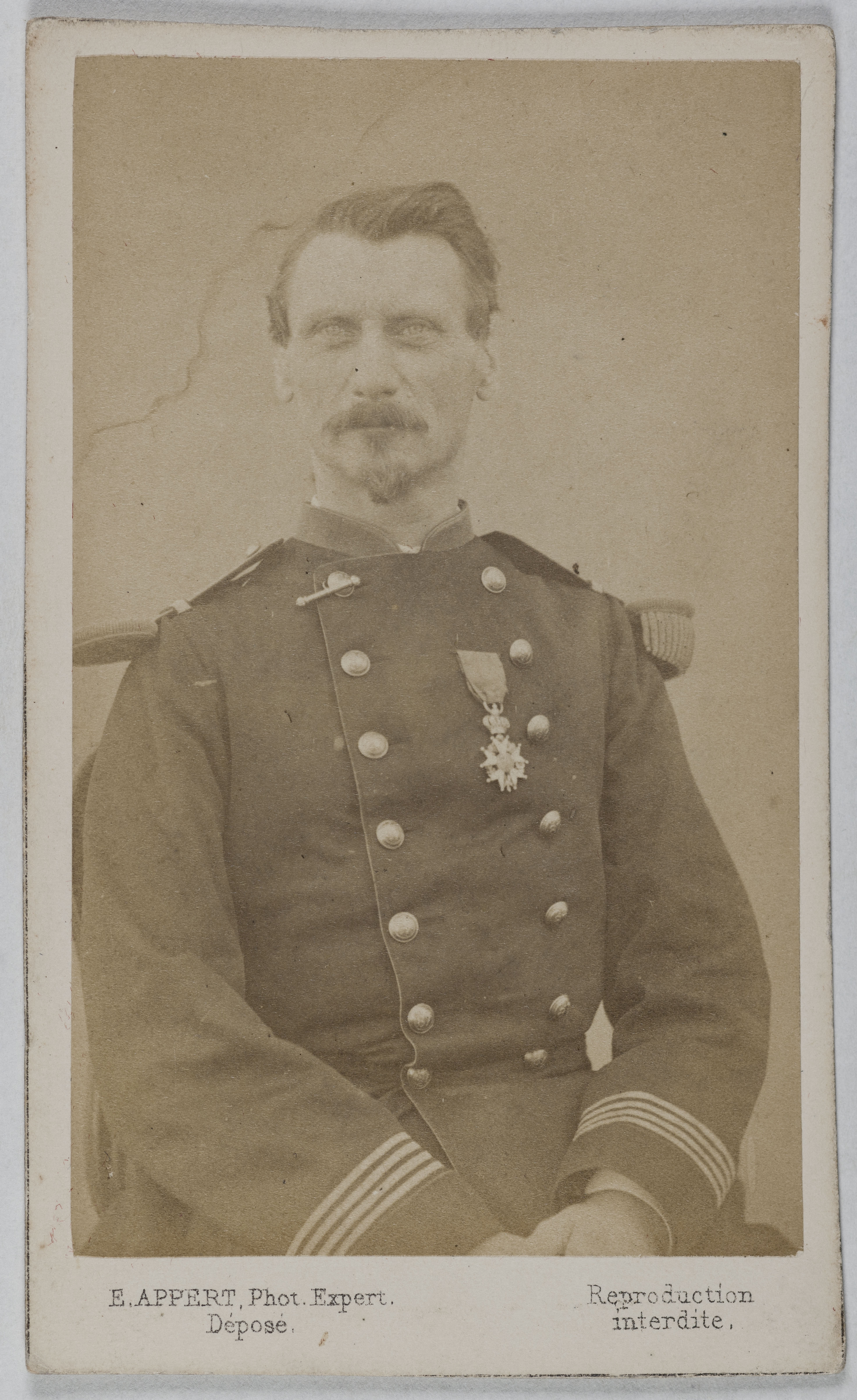 Ernest Charles Appert, Portrait de Gaveau (commandant, officier, rapporteur du 3ème conseil de guerre de Versailles).