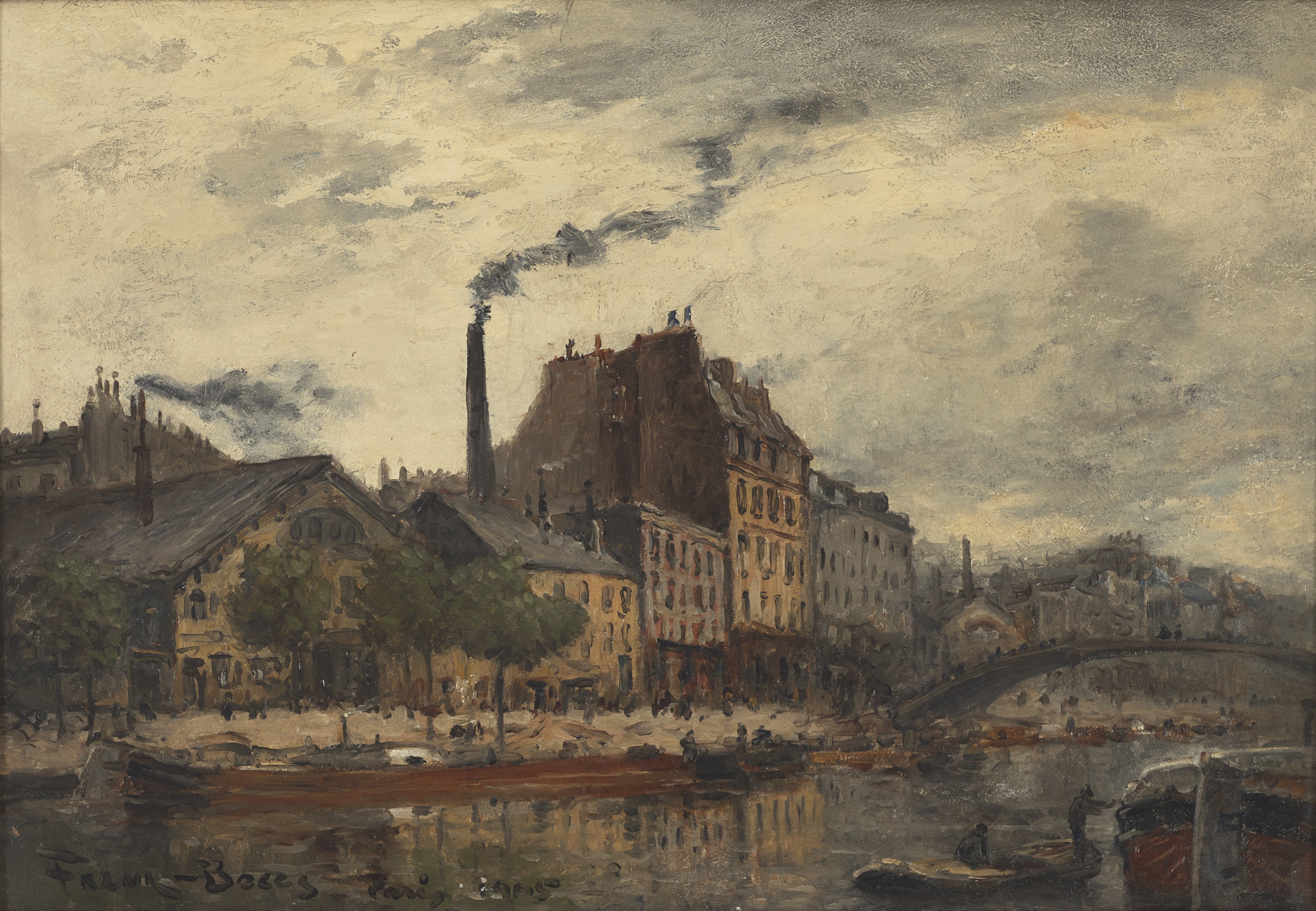 Frank-Myers Boggs, Le canal Saint-Martin, au quai de Valmy