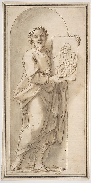 Marcantonio Franceschini, Saint Luke Holding a Painting of the Virgin and Child