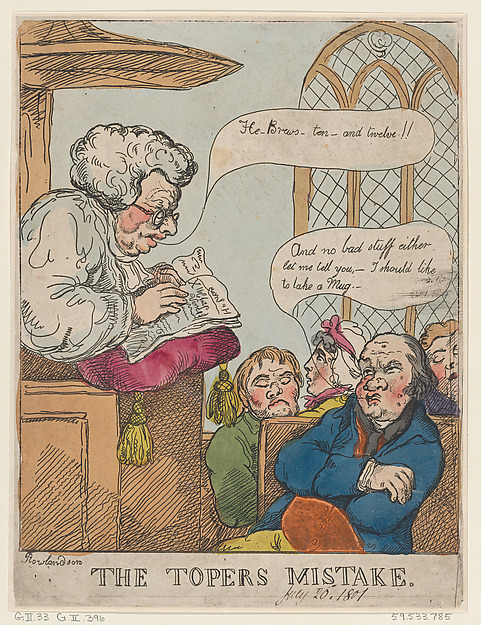 Thomas Rowlandson, The Toper's Mistake