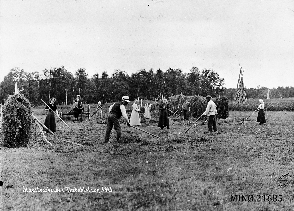 Peder J. Bredalslien, Slaattearbeide i Bredahlslien, 1913