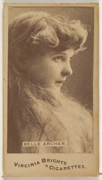 Allen & Ginter, Belle Archer, from the Actors and Actresses series (N45, Type 1) for Virginia Brights Cigarettes