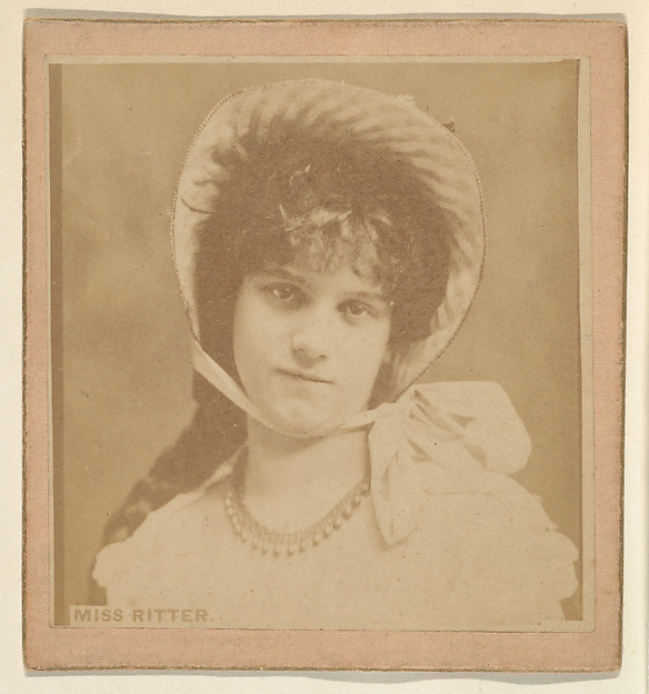 Kinney Brothers Tobacco Company, Miss Ritter, from the Actresses series (N246), Type 2, issued by Kinney Brothers to promote Sporting Extra Cigarettes