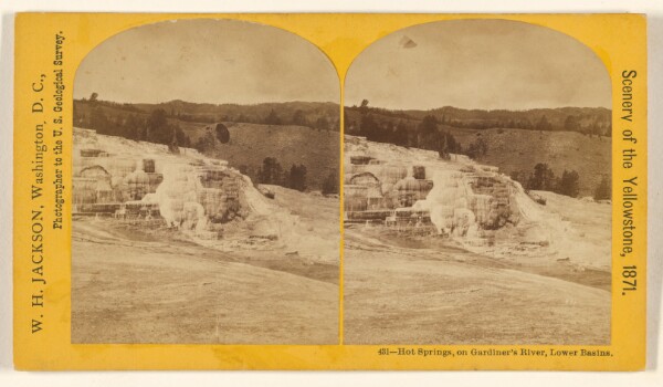 William Henry Jackson, Hot Springs, on Gardiner's River, Lower Basins.