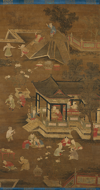 Unidentified artist, Children playing in the palace garden