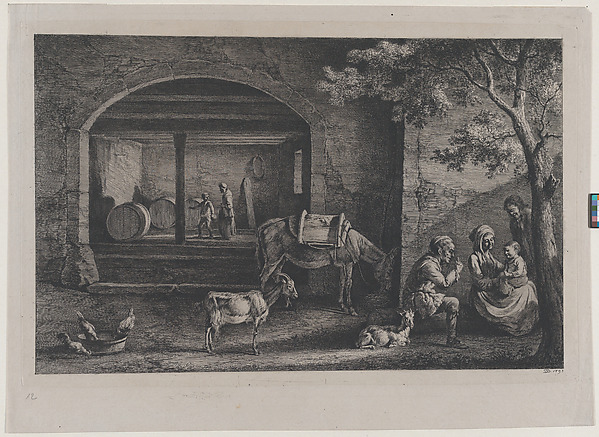 Jean Jacques de Boissieu, Interior of a Farm at Saint-Jean-de-Touslas