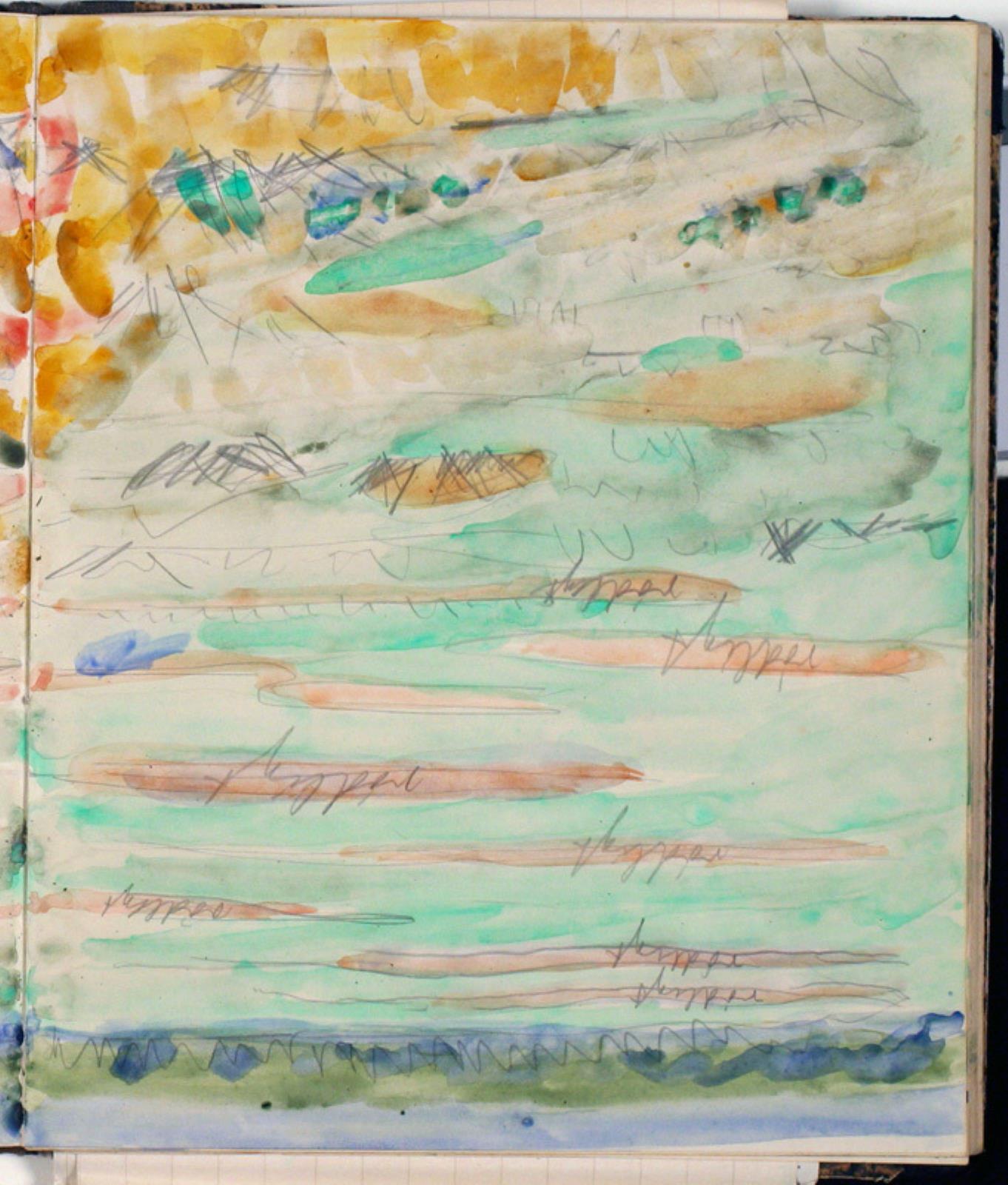 Niels Larsen Stevns, Landskabsstudie. Farveangivelser