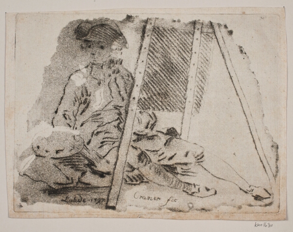 Gerhard Ludvig Lahde, En maler (Juel) ved sit staffeli