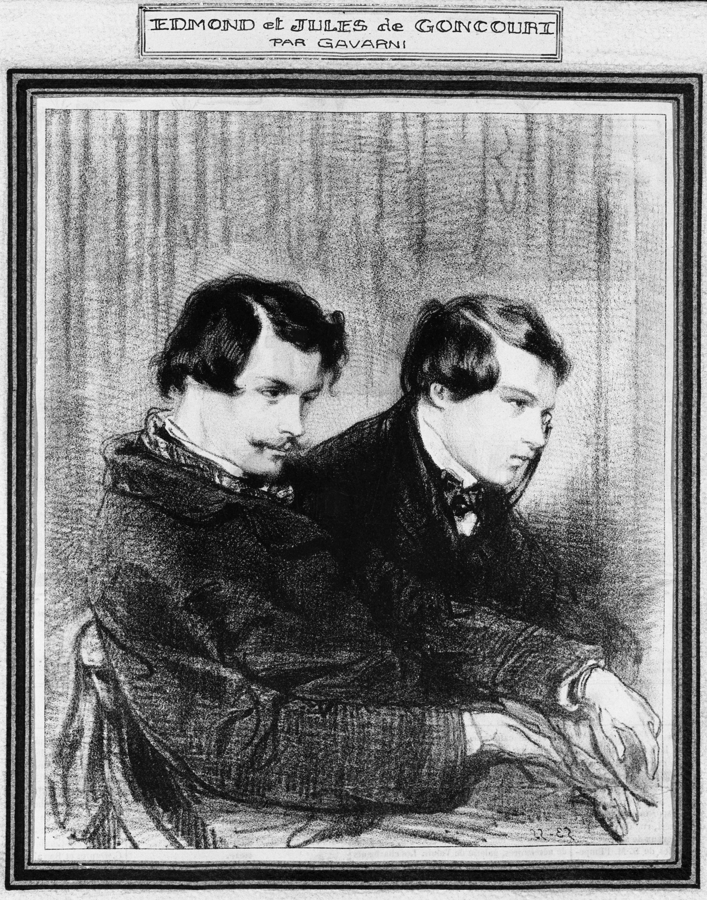 Gavarni, Portrait d'Edmond et Jules de Goncourt