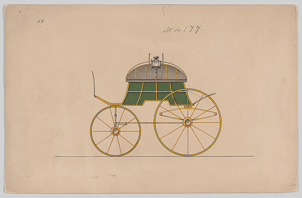 Brewster & Co., Design for Dos-a-dos Phaeton, no. 4177