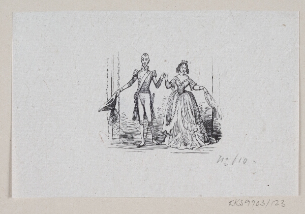 H.P. Hansen, Illustration til "Skyggen" i H.C. Andersen, "Eventyr og Historier", Bind 2