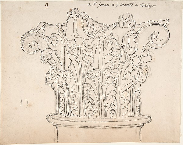 Anonymous, French, 18th century, Capital with Acanthus Leaves