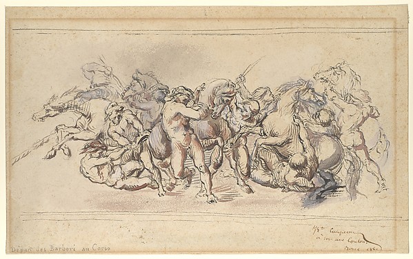 Jean-Baptiste Carpeaux, Start of the Race of the Barberi Horses, Rome