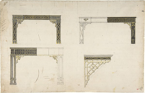 Anonymous, French, 18th century, Designs for Tables